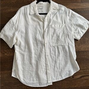 Abercrombie & Fitch Linen Blend Button Down Shirt